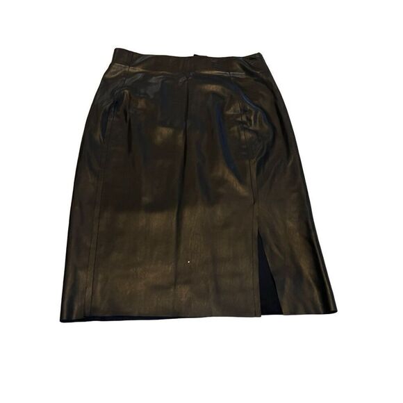 Ann Taylor Loft NWT Black Vegan Leather Pencil Skirt Straight Skirt Size 2 - Picture 2 of 4